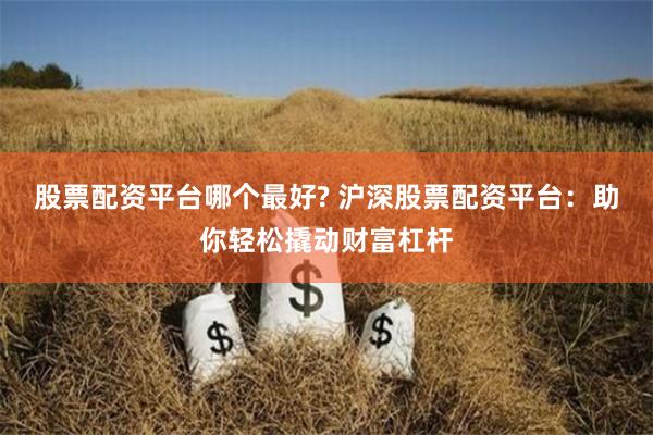 股票配资平台哪个最好? 沪深股票配资平台：助你轻松撬动财富杠杆
